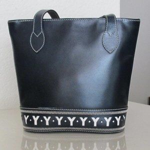 Made in France Vintage Yves Saint Laurent Navy Blue Y Tote Bag